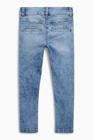 Snow Wash Patch Pocket Skinny Jeans (3-16yrs)